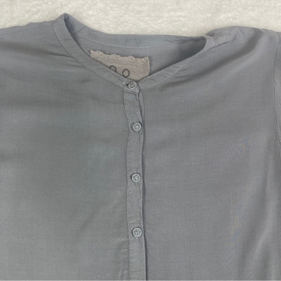 Pete & Greta Johnny Was Lightweight Gray Henley Tunic Top Women's Medium - Picture 7 of 9